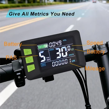 【Haytrix-P3C】 Display per Bicicletta, Contachilometri Cablato, Tachimetro per Scooter, Computer per E-Bike con Schermo LCD, Accessori per Biciclette