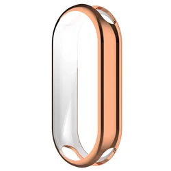 Soft TPU Plating Protective Cover - Full Screen Protector for Mi band 8 (Gold 2)