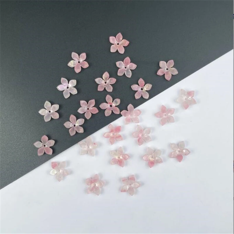 

13mm Imitate shell acrylic beads torus acetic acid flower beads connectors for diy earrings hairpin jewelry making accessories
