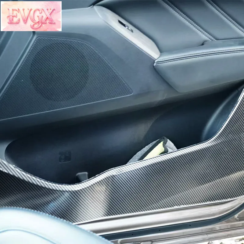 FFBVV 2019-2026년형 그레이트 월 파오 도어 패널 킥 프로텍터 카본 파이버 패턴 인테리어 액세서리 맞춤 제작