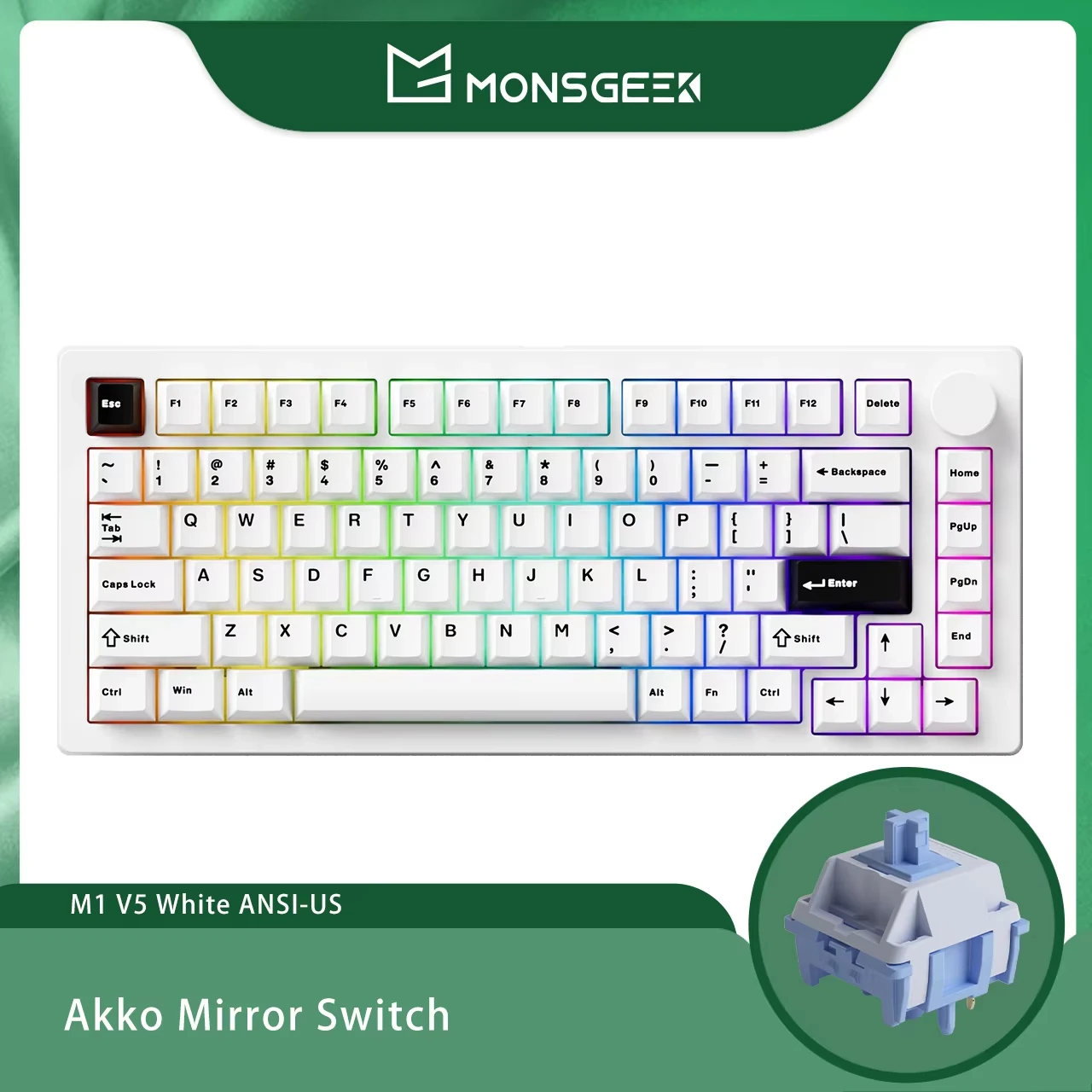 Akko MonsGeek M1 V5 لوحة المفاتيح الميكانيكية تفكي...