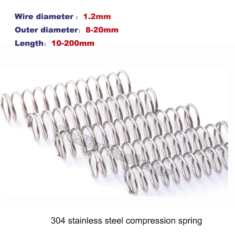 

Компрессионная пружина диаметром проволоки 1,2 мм, Y-образный, из нержавеющей стали 304, Y-образная маленькая компрессионная пружина, цилидрическая спиральная пружина из стали