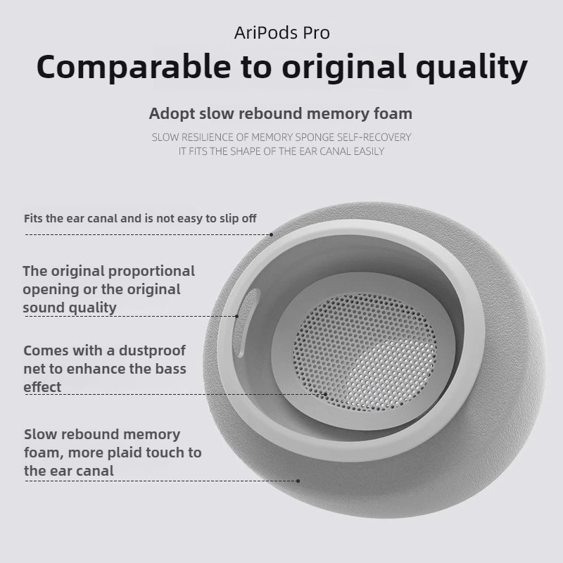 Premium Memory Foam Ear Tips - Anti-Noise, Comfortable Earbud Replacement