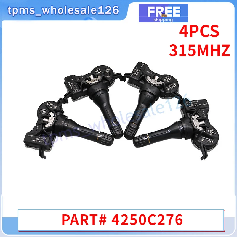 

4PCS Tire Pressure Monitoring Sensor 4250C276 4250D585 4250A225 For Mitsubishi Eclipse Cross Lancer Mirage Outlander TPMS 315MHZ