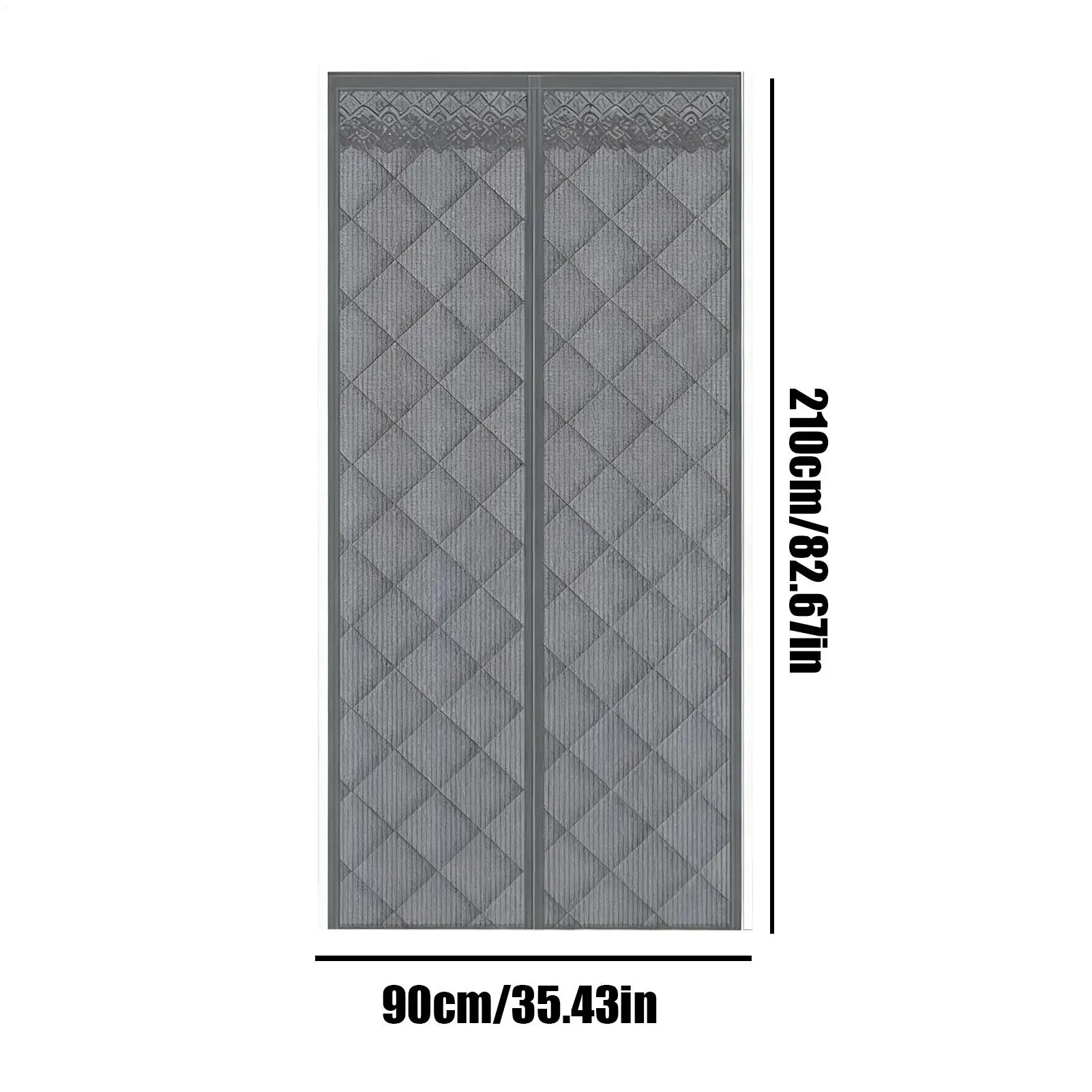 Door Insulation Cover Magnetic Thicken Barrier With Clear Window Weatherproof Temperature Protection Door Cover For Winter Home