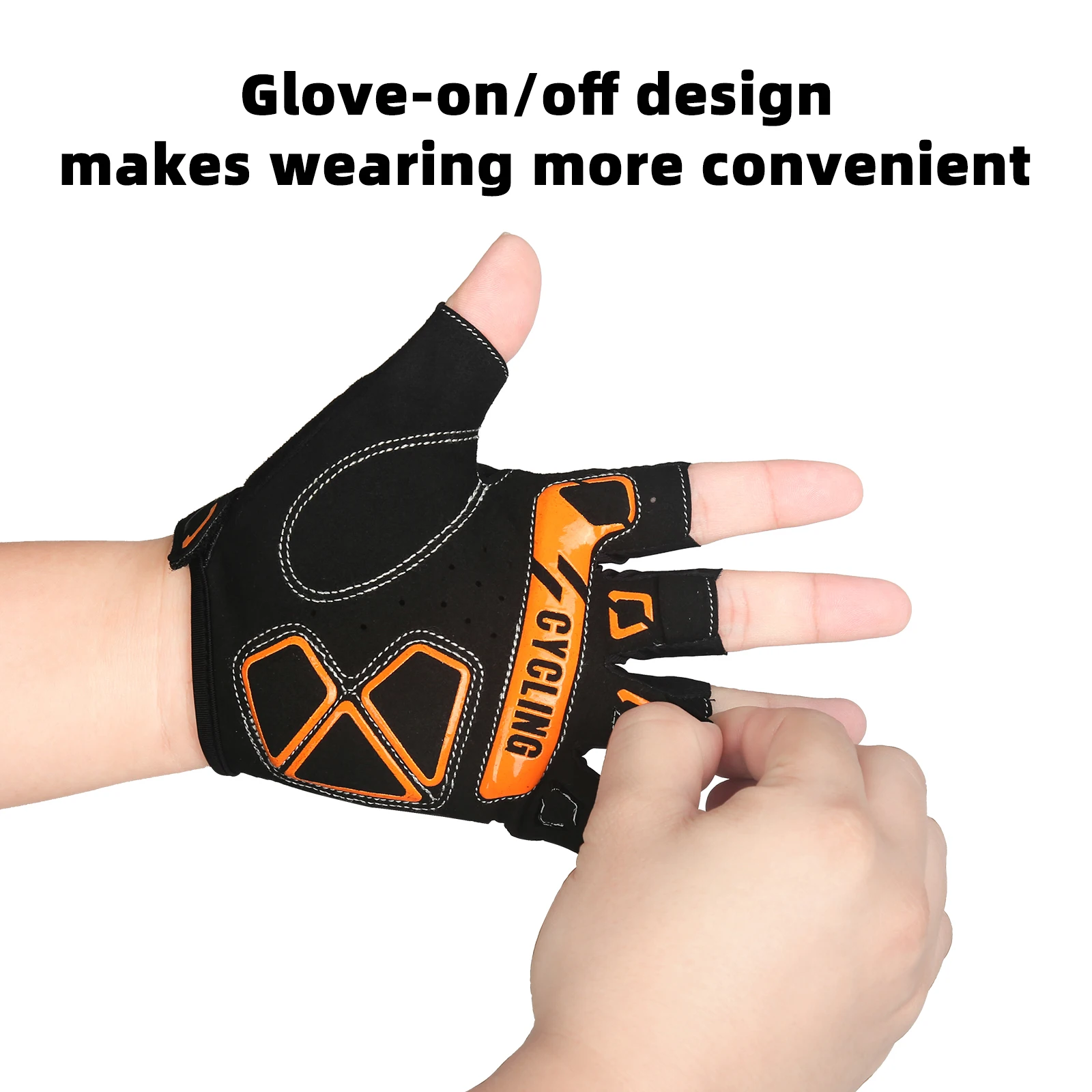 A pair of KUPOSS cycling gloves, shock-absorbing, half-finger, breathable, soft, perspiration-wicking cycling supplies 6