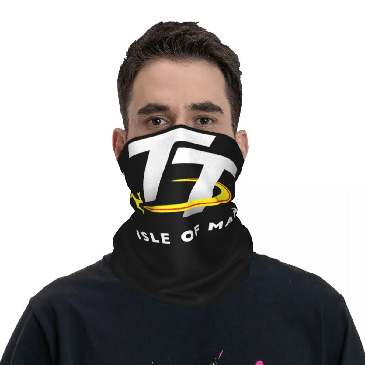 

2023 Isle Of Man TT Races Bandana Neck Gaiter Merch Motorcycle Racing Wrap Scarf Warm Headwear Riding Unisex Adult All Season