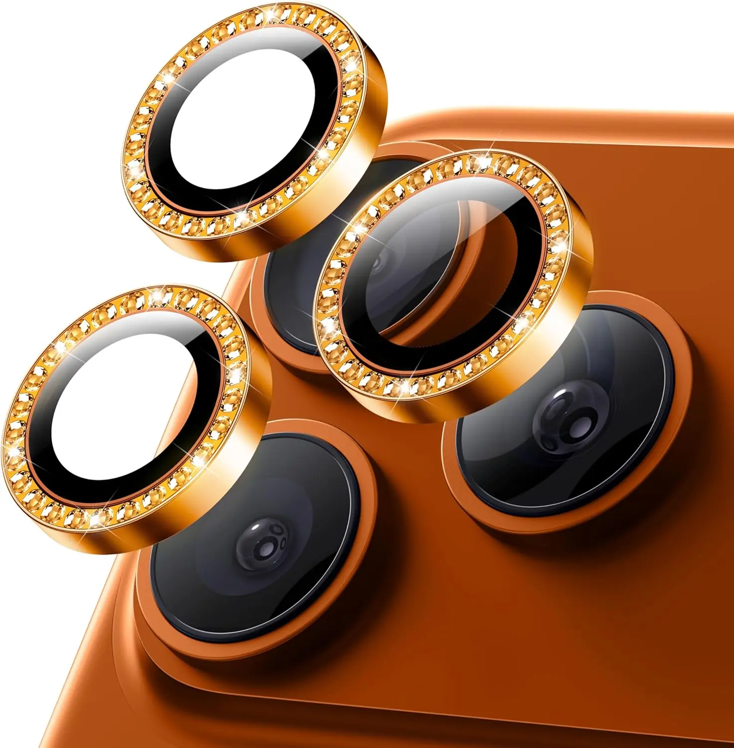 1-3 قطعة غطاء حامي عدسة الكاميرا البرتقالي آيفون 1...