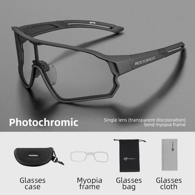 ROCKBROS Photochromic UV Protection Cycling Sunglasses