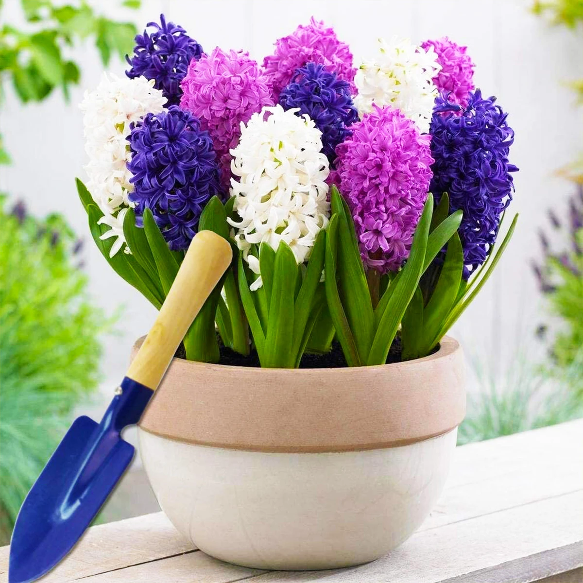 Kids Gardening Tool Sets Mini Metal Trowel with Wooden Handle Shovel Rake Trowel Kit Garden Beach Toy Sand Playing Children Gift