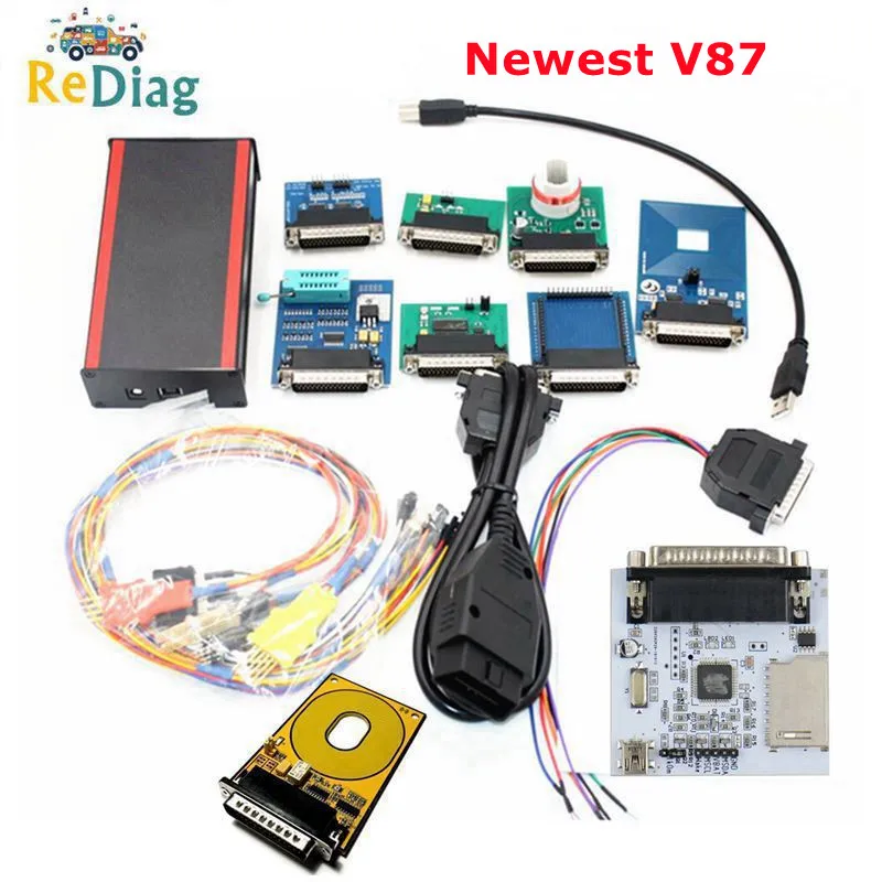Key Programmer iPROG V87 Programmer Support IMMO+Mileage+Airbag Reset Replace Carprog/Full/Digiprog RFID Adapter