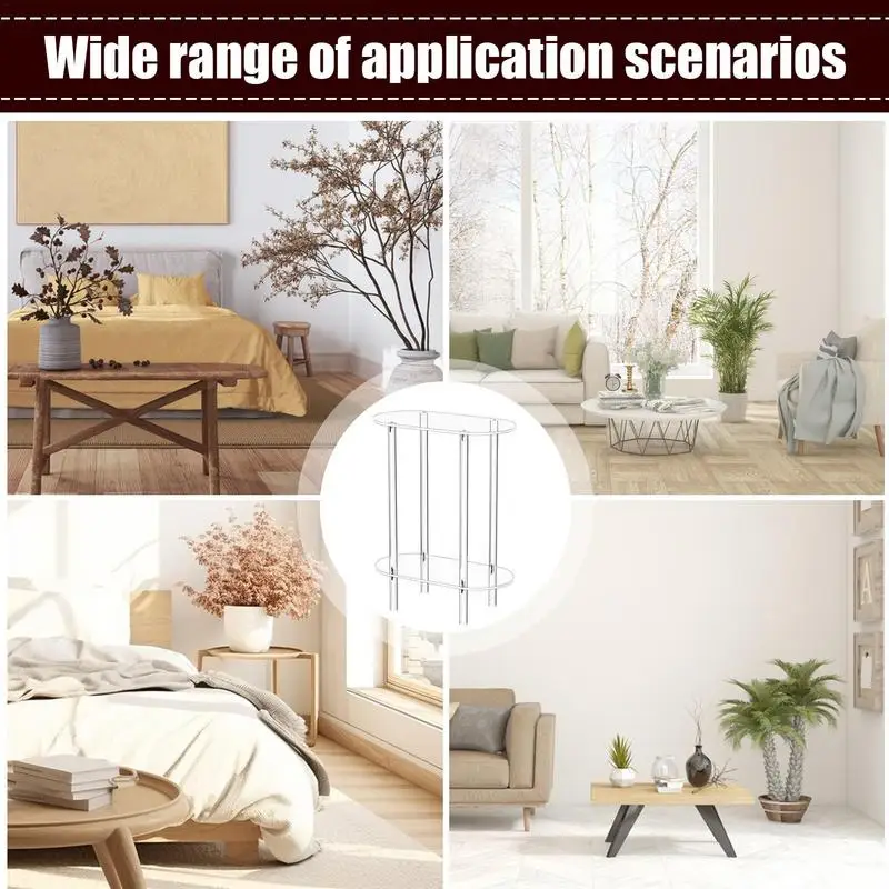 Clear Acrylic Oval End Table 2-tier Bedside Nightstand for Living Room Bedroom Home Decor Suitable for Living Room Bedroom 4