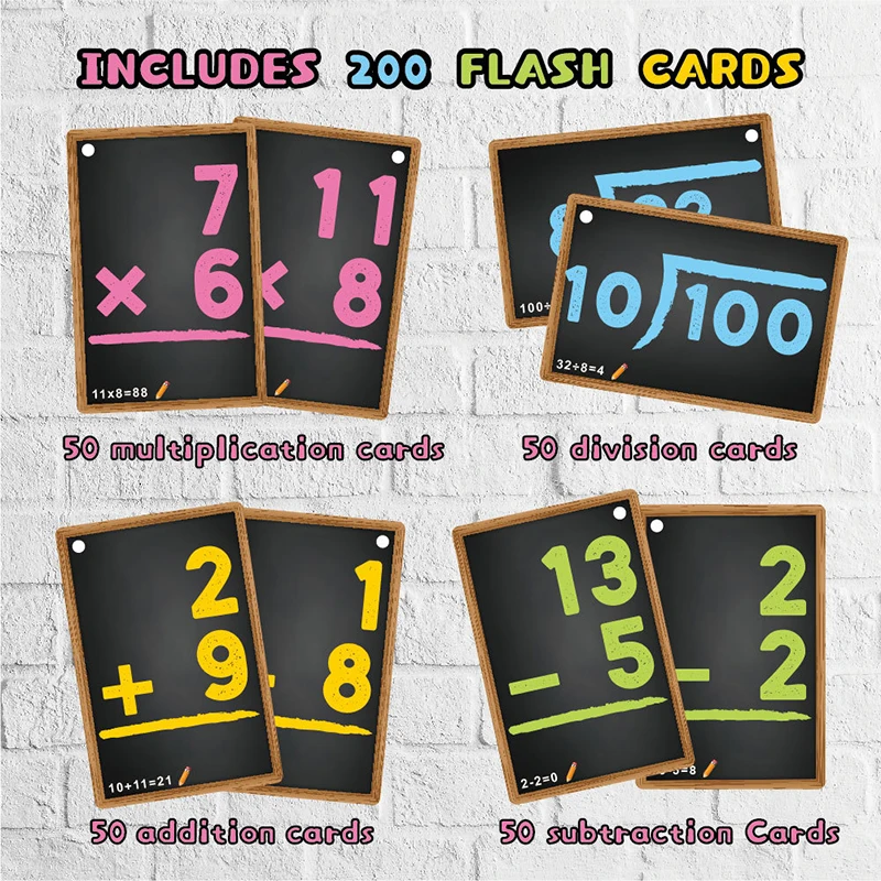 Kids Parish Math Learning Aids Card Montessori Early Education Thinking Flash Card Addition Subtraction Arithmetic Learning Toys educational toys math toys learning board toy