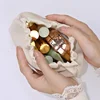 Makeup Bag Crease Pu Cosmetic Bag Storage Hangbag Travel Supplies Coin Purse Automatic Closed Self-closing Makeup Pouch Storage 3
