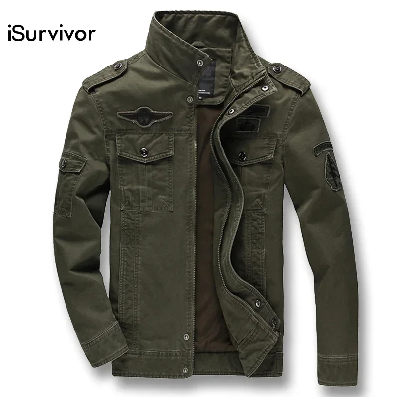 

iSurvivor 2022 Men Plus Size Jackets and Coats Jaqueta Masculina Male Casual Fashion Slim Fitted Autumn Zipper Jackets Hombre