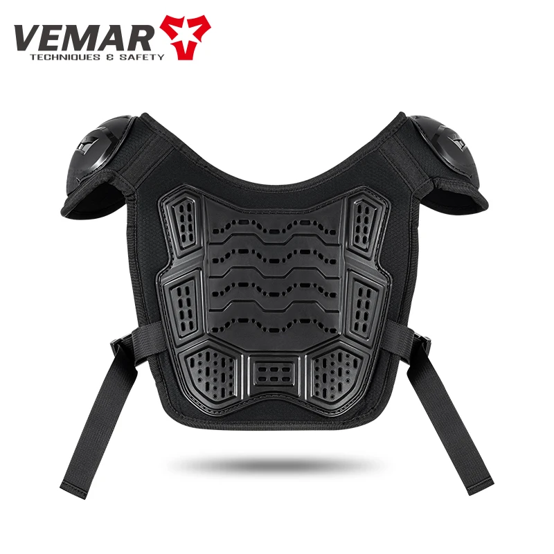 Motorcycle armor vest VEMAR Kid's Motorcycle Armor Vest Protection Motocross Body Jacket Protective Riding Elbow Kneepads Moto Full Armor Children