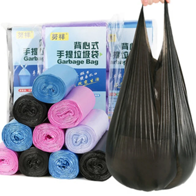 1/2/3 Rolls Garbage Bags Thick Convenient Environmental Plastic Trash Bags  Disposable Plastic Bag Garbage Bags Kitchen Household - AliExpress