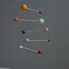 MOMO Russian Dynamic Balance Pendant Dopamine Colourful Ball Hanging Silent Wind Chime Children's Room Wooden Hanging Gift 5