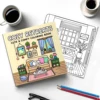 COZY RETREATS Coloring Book for Adults & Teens Featuring Adorable Animals Valentines Graffiti Painting Drawing books ﻿ 3