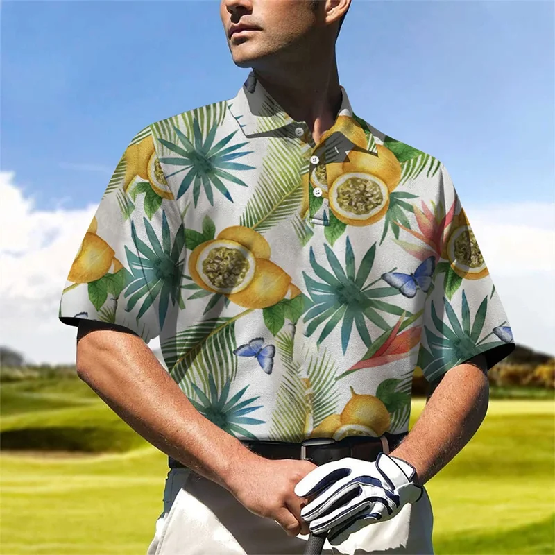 

Рубашка-поло мужская для отпуска с 3D принтом, Спортивная Футболка-оверсайз с короткими рукавами, повседневная одежда на пуговицах