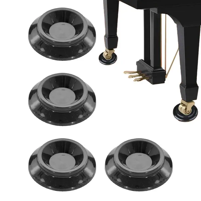 Grand Piano Caster Cups Bottom Leg Pads Wheels Caster Cups Set Of 4 Piano Pads Shockproof Wheels Floor Protectors