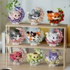 Mini Dog Cat panda raccoon Cute Pet Small Building Block Model Series Ornaments Children's Toy Christmas Birthday Gifts for Kids 3
