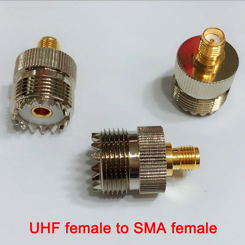 

2PCS SMA Female to UHF Female RF Coaxial Connector Adapter SO-239 SO239 to SMA