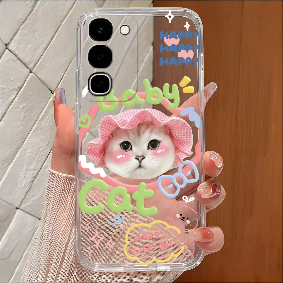 Cute Cartoon Clear Soft TPU Silicone Shockproof Phone Case - Anti-Slip Cover