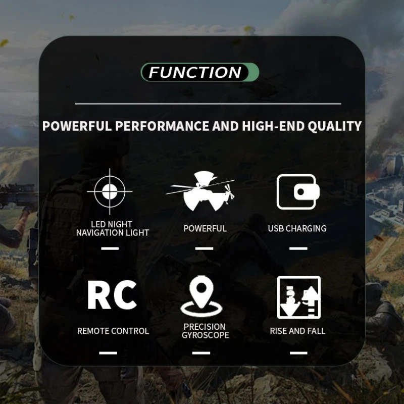 New Apache Remote-Controlled Helicopter With Gyroscope, Drop Resistant Armed Toy Model, Children'S Toy Helicopter 5