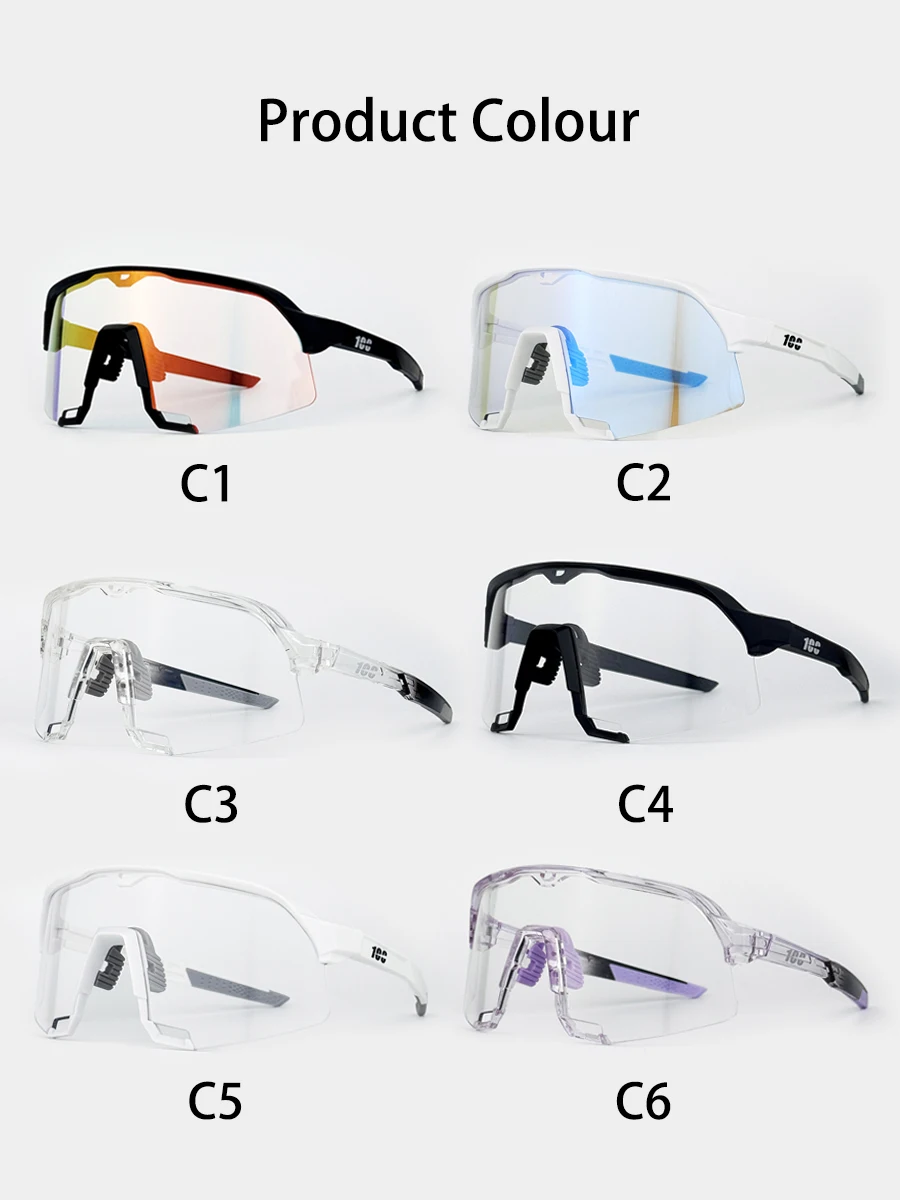 100 Outdoor Photochrome Sonnenbrille Sport Fahrrad Radfahren Gläser Mann MTB Klettern Gläser Brillen Frauen Fahren Fahrrad Brille – Detail 4