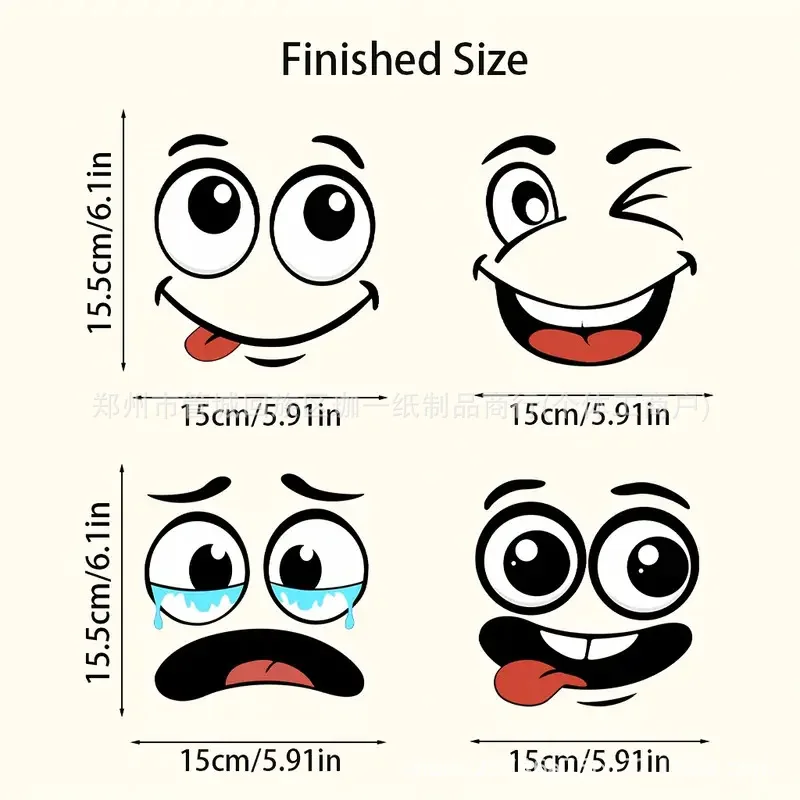 Cartoon PVC Sticker Self-adhesive, Glossy and Detachable | Suitable for Disposable Party Decoration on Trash Cans Walls