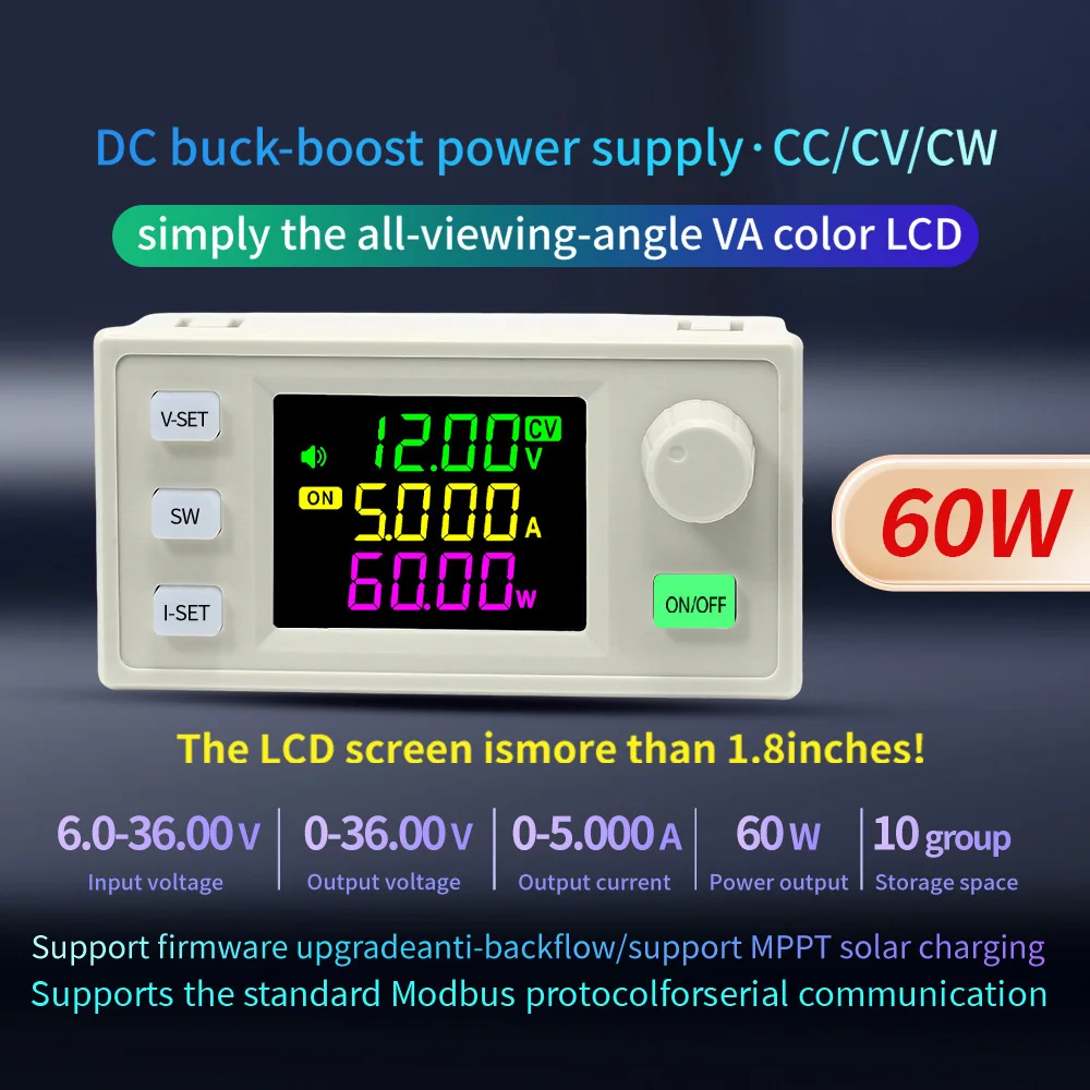 DC6~36V SK60X/SK120X Solar MPPT Controller CNC Boost/Buck Adjustable Regulated Power Module Solar Energy System Protection solar controller