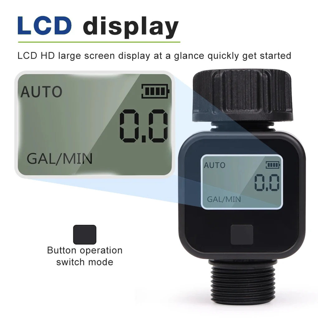 Digital Water Flow Meter High Accuracy Waterproof Electronic Flowmeter for Outdo