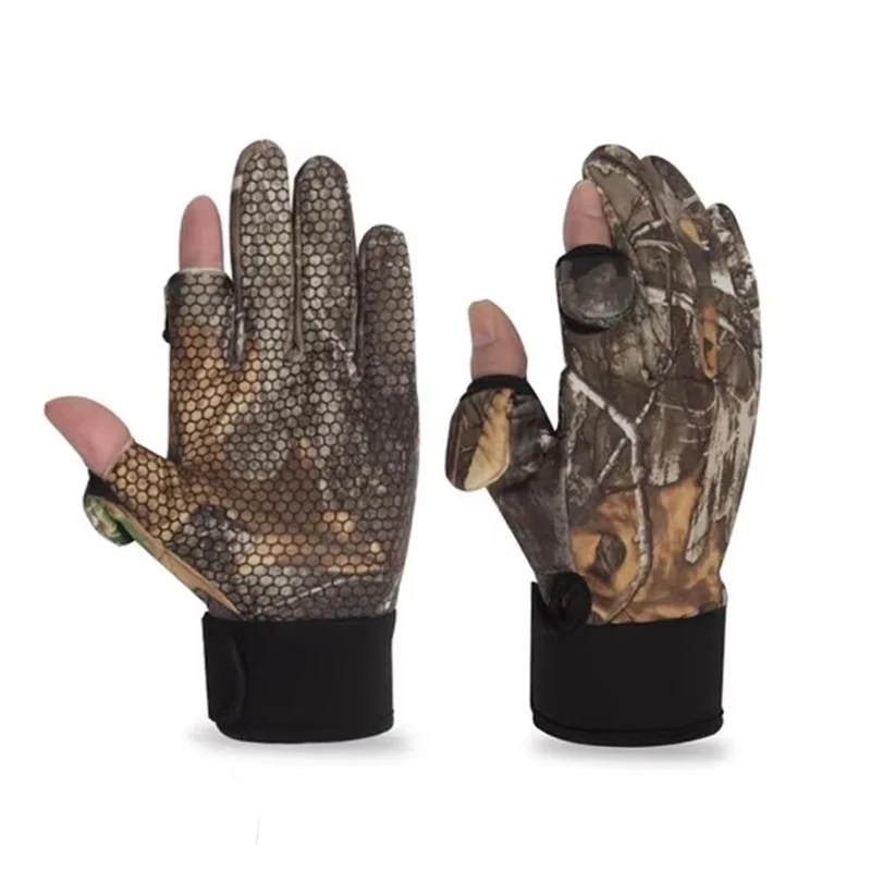 Guanti da caccia autunno inverno con dita intere Touchscreen Protezione antiscivolo Guanti da pesca Caccia Guanti da passeggio per sport all'aria aperta