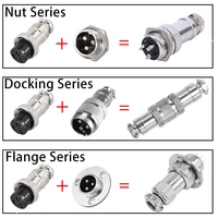 5pcs GX12 GX16 GX20 2 3 4 5 6 7 8 9 10Pin Male Female Butting Wire Cable Circular Aviation Socket Plug Panel Connector 2