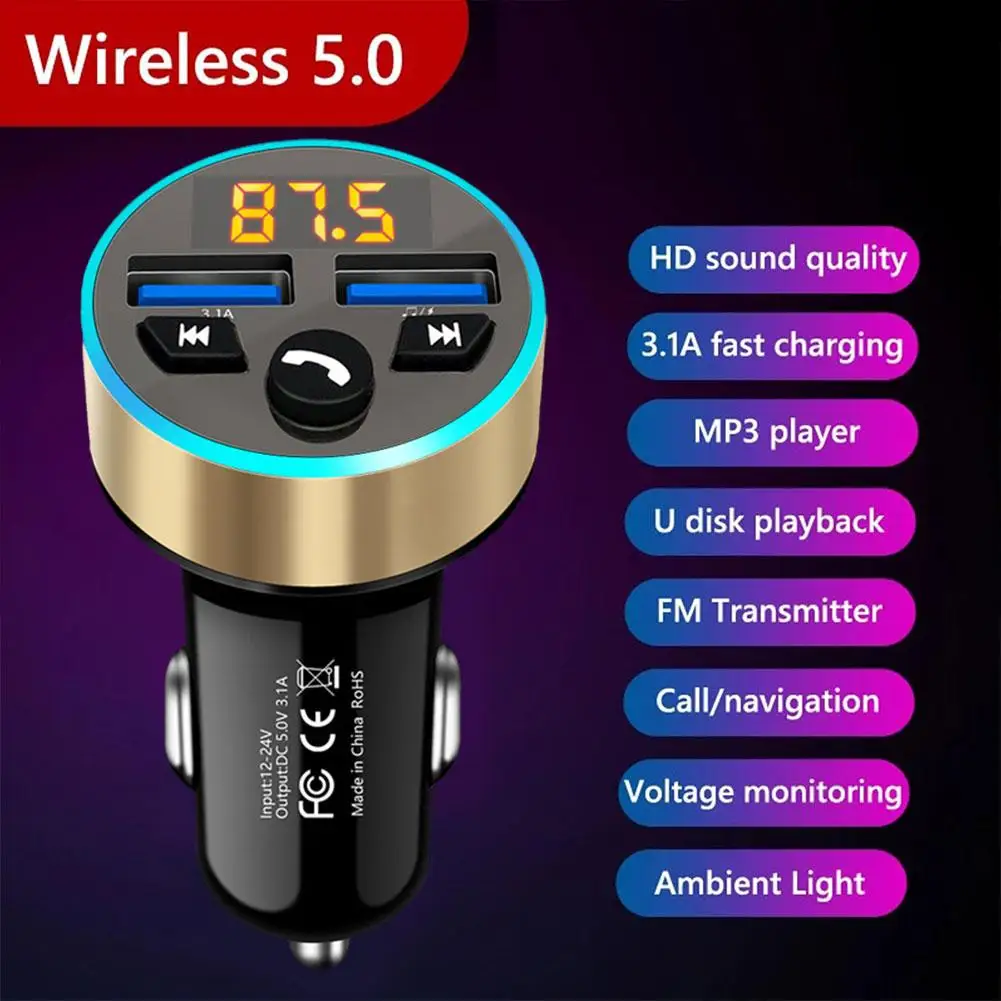 FM Transmitter Bluetooth Aux Radio Mp3 Player 4