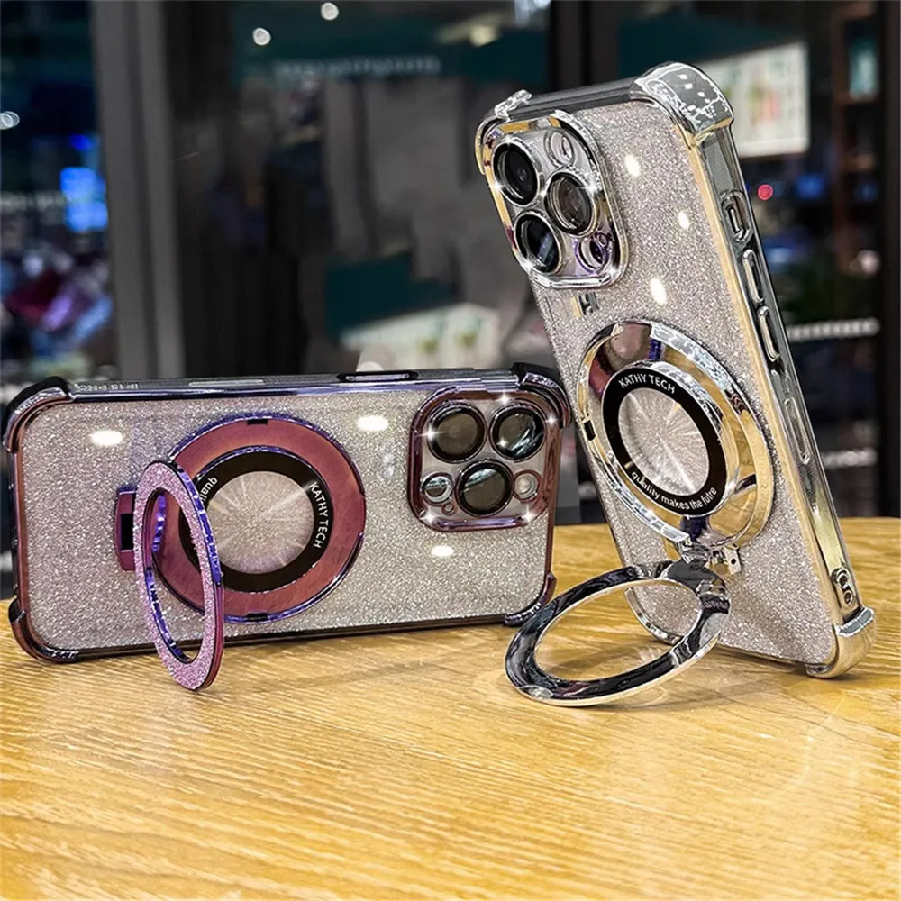 Glitter Crystal Bracelet Phone Holder Shockproof Case