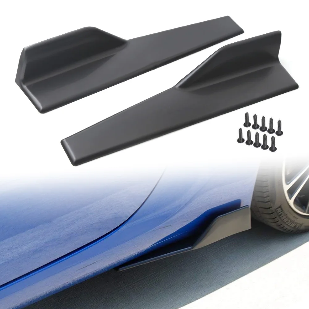 Универсальная боковая юбка автомобиля 45 см, комплект удлинителей крыльев против царапин, модифицированные бамперы Sideskirts Rocker Wings для Honda Toyota