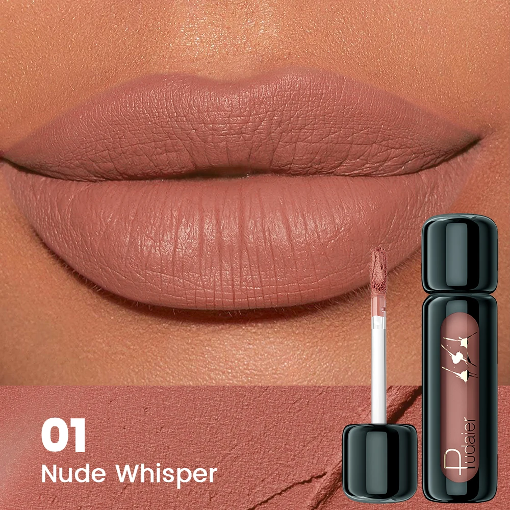 Pudaier 9 kleuren matte lipmousse, sterk gepigmenteerd, fluweelzachte finish, kusbestendig, geeft niet af | Make-up cadeau voor vrouwen_voghion.com
