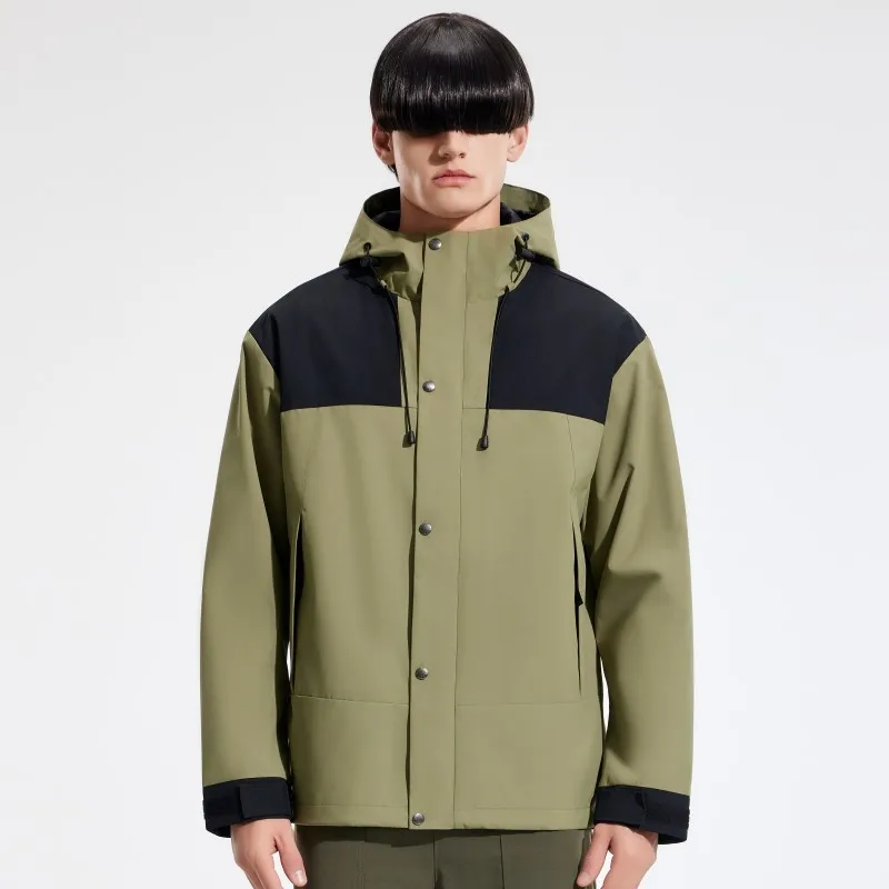 2024 New Spring and Autumn Men's Jackets Hooded Waterproof and Breathable Mountaineering Jackets Travel Jackets Outdoor Jackets