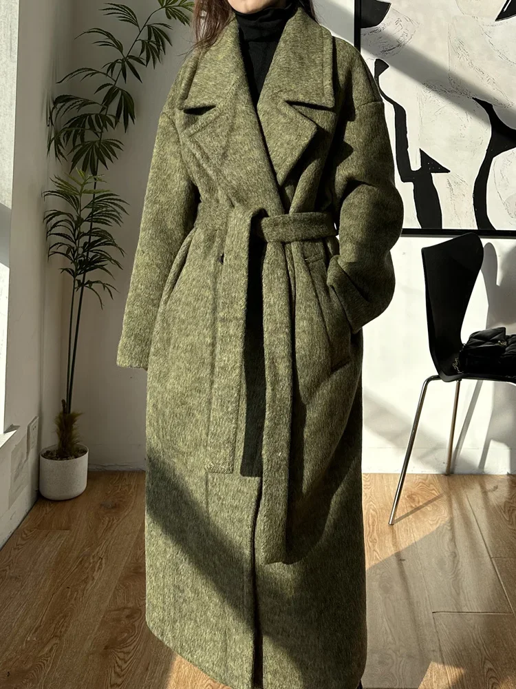 ガニー GANNI BOUCLE WOOL LONG COAT ロングコート GANNI BOUCLE WOOL LONG COAT Ganni Boucle Wool Long Wrap Coat