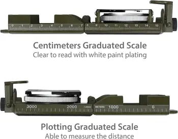 Proster Waterproof Hiking Compass with Fluorescent Scale - Compass Navigation with Clinometer & Carry Bag Military Compass 3