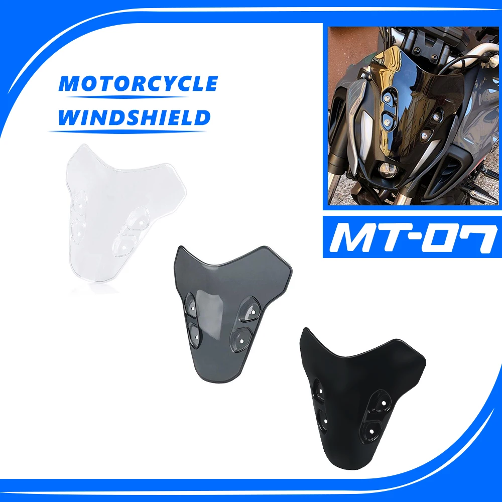

For Yamaha MT 07 2021 2022 2023 MT-07 MT07 Front Windshield Windscreen Windproof Wind Deflector Wind Motorcycles Accessories
