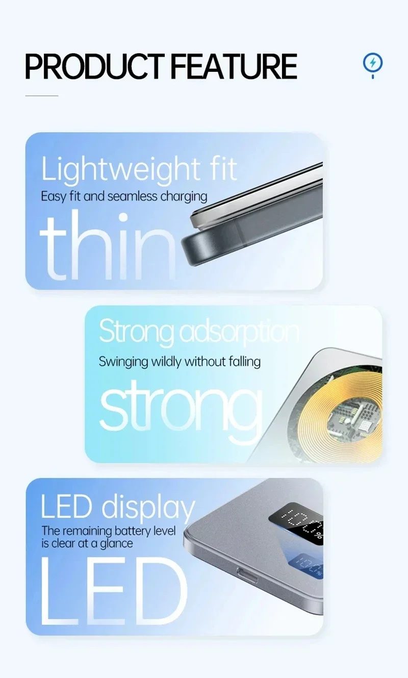Magnetische powerbank 50000mah draadloze oplader voor telefoon_voghion.com
