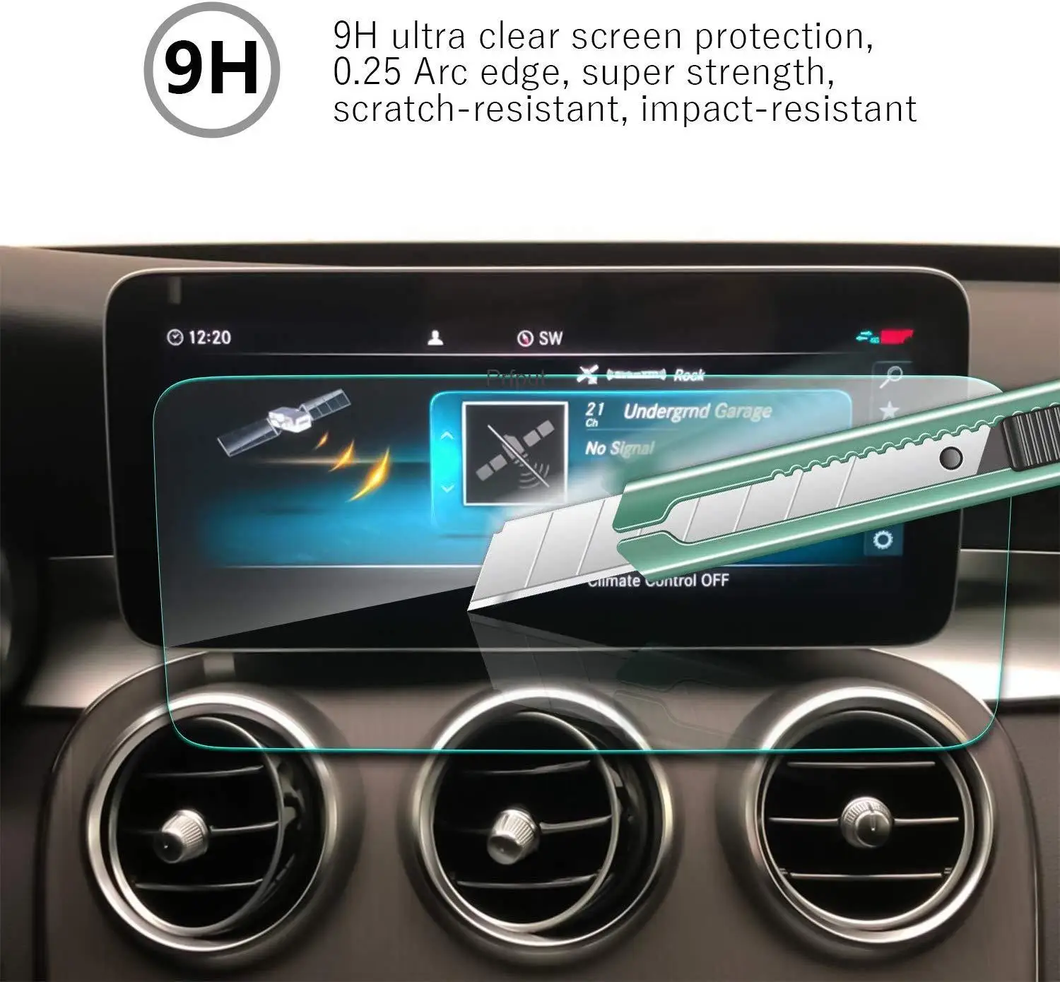 Tempered Glass Protective Film Screen Protector Film Car Interior Film Door Protective Film 10.25Inch Navigation Screen Film For Mercedes Benz C-Class W205