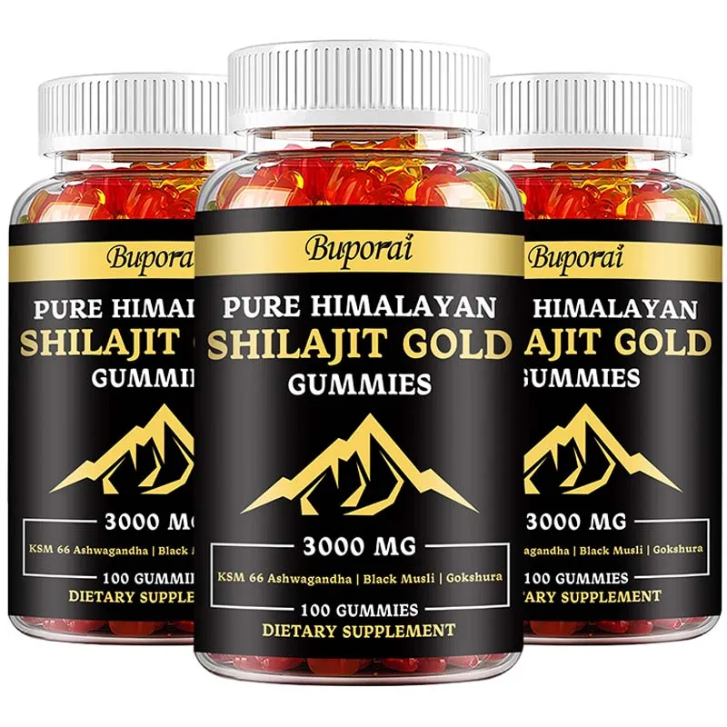 Shilajit Supplement Mushroom Gummies Shilajit Gummies-Improves Mood Immunity Skin and Digestive Health Boosts Energy