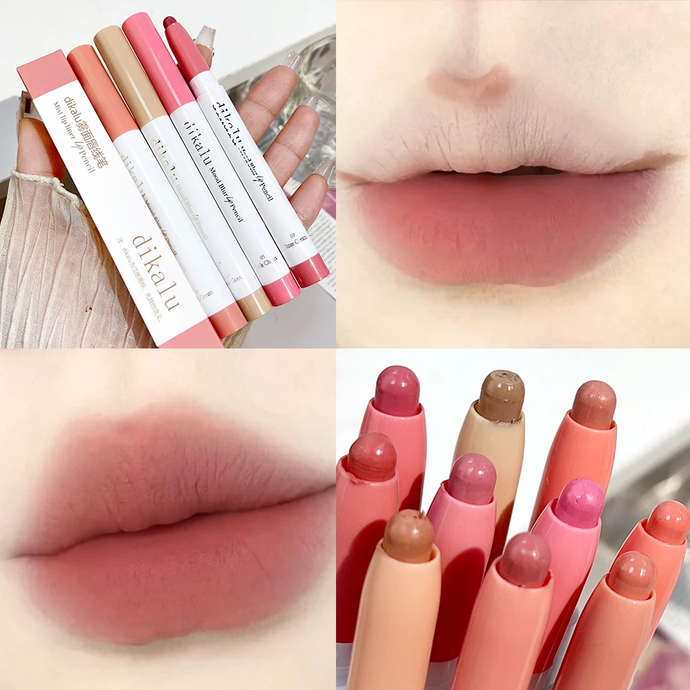 Sexy Matte Pink Lip Liner Pencil Waterproof Lasting Smooth Contouring 3D Lipstick Moisturising Non-stick Cup Lipliner Makeup Pen 3