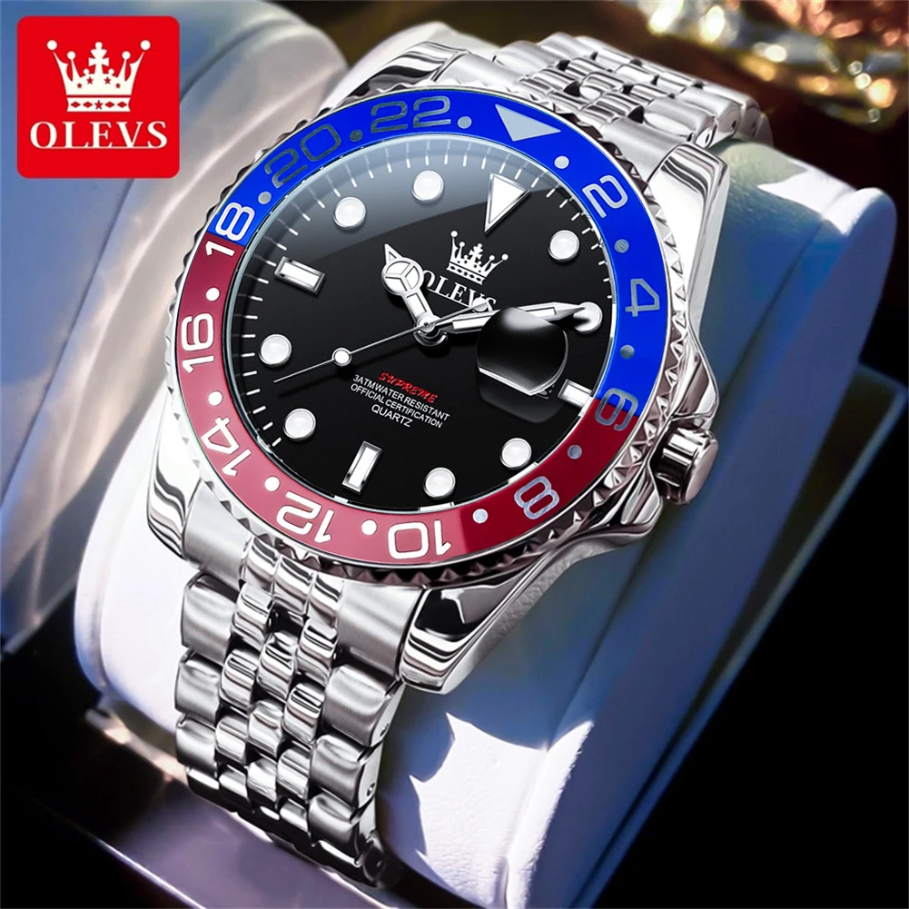 ساعات رجالية عصرية من OLEVS Trend ساعة يد كوارتز أ...