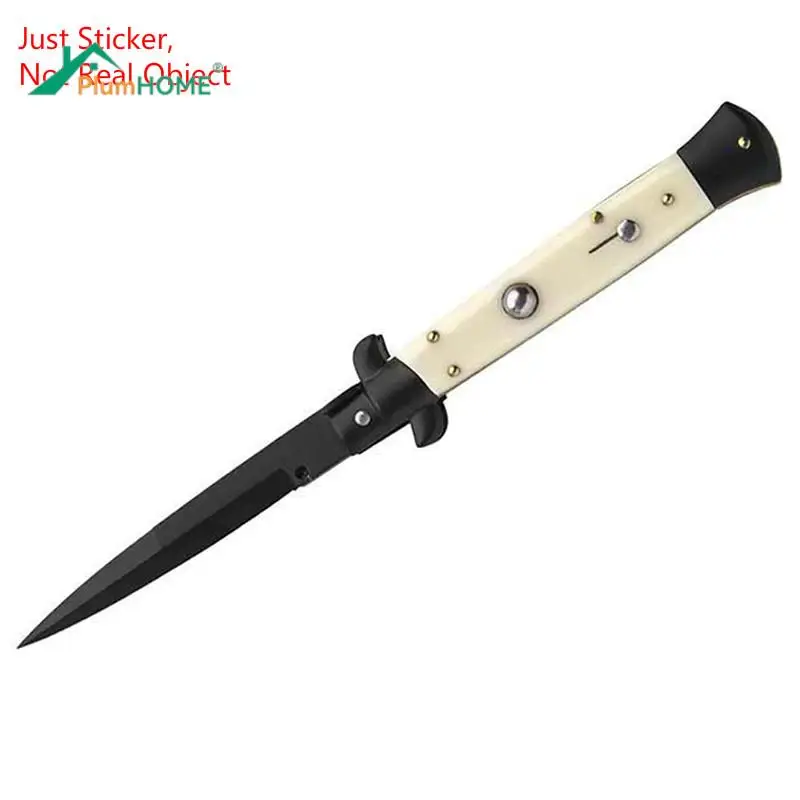 15cm Automatic Switchblade Knife Car Truck Decal Bumper Window Graffiti Stickers Waterproof For Car Or Home Decoration