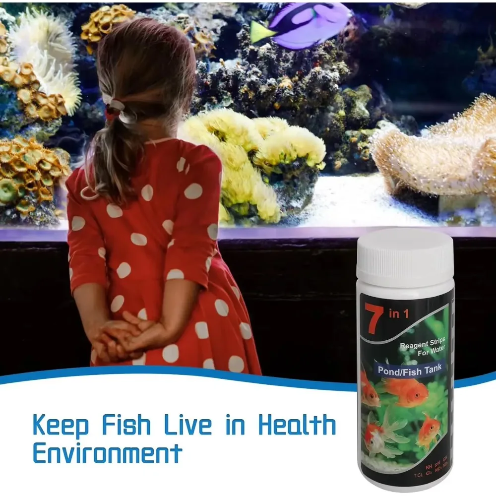 Aquarium Test Strip Freshwater Saltwater Aquarium Water pH Test Strips Water Quality Fish Tank Strip PH Quality Kit